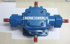 T系列螺旋錐齒輪轉向箱T4-1:1-1-1-LR十字型換向器實物照片