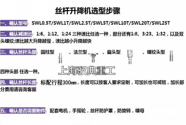 絲桿升降機選型應確認好哪些參數